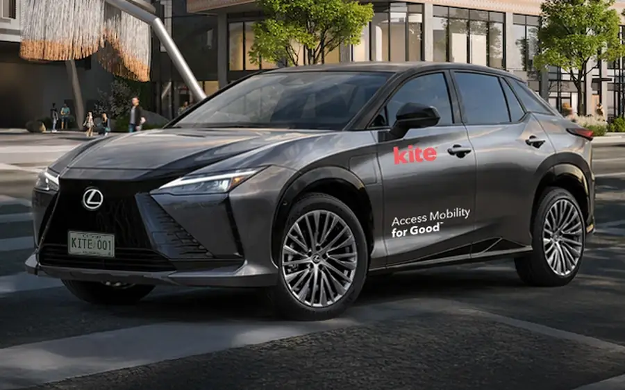 The Kite Lexus RZ 450e electric SUV, the car available at Cherry House